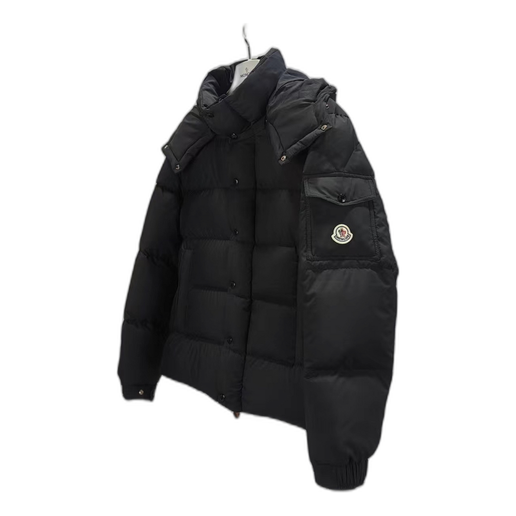 Moncler Maya Matte Hooded Down Puffer Jacket - Black