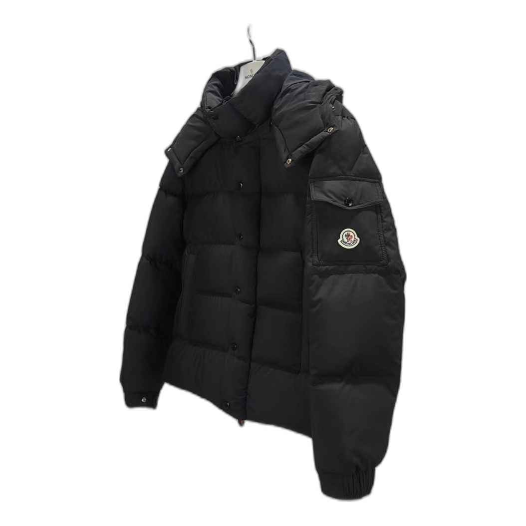 Moncler Maya Matte Hooded Down Puffer Jacket - Black