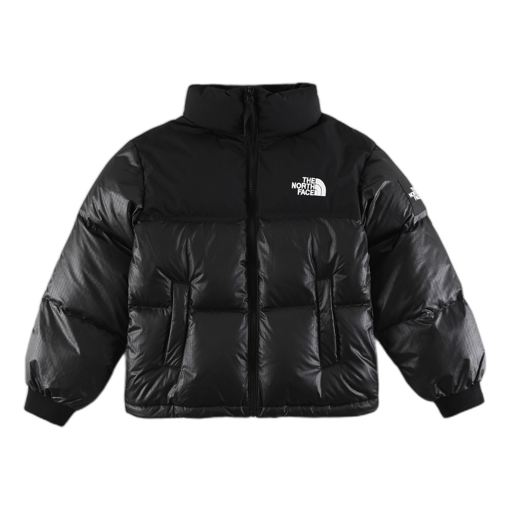 The North Face Nuptse Cropped Down Puffer Jacket – Black