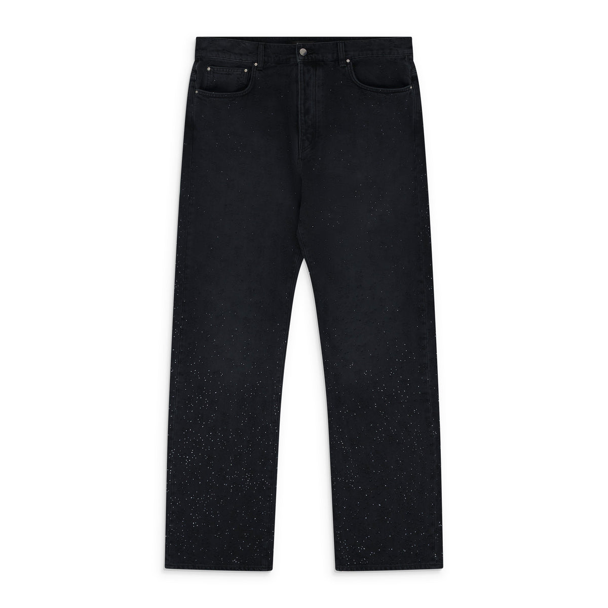 Vintage Black Crystal Burst MA Paisley Straight Jean