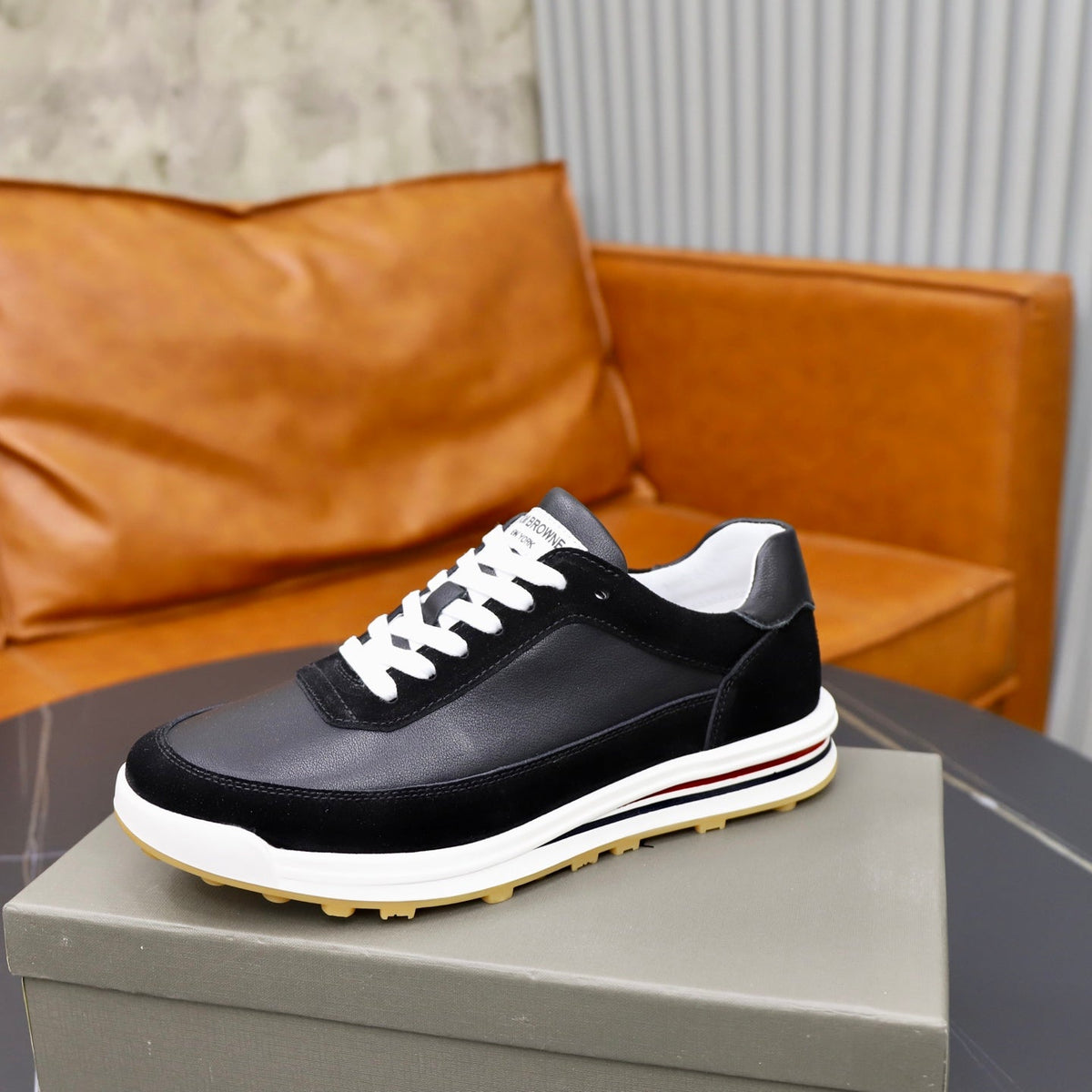 Premium Leather Sneaker — Rubber Sole Edition