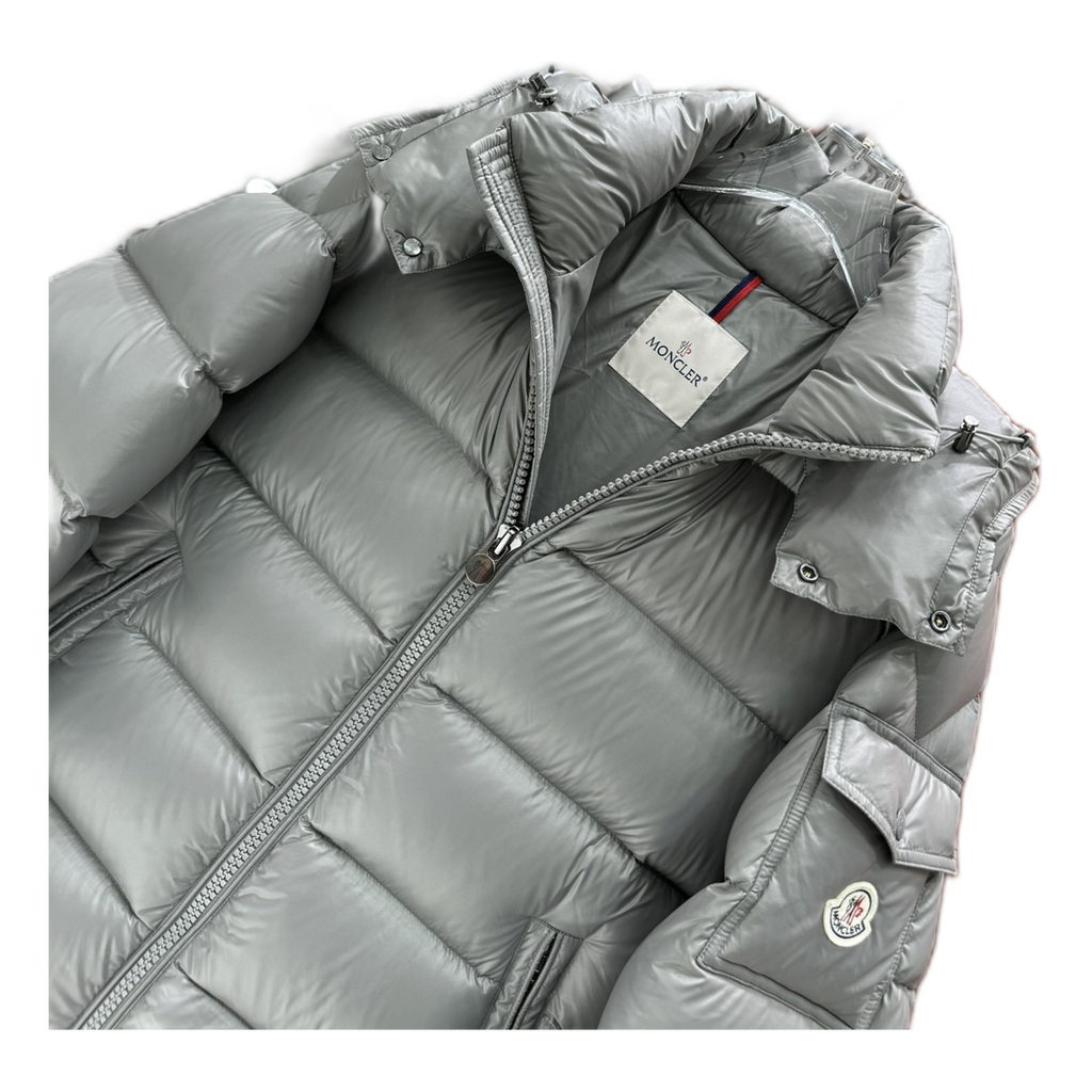 Moncler Maya Hooded Down Puffer Jacket - Gray