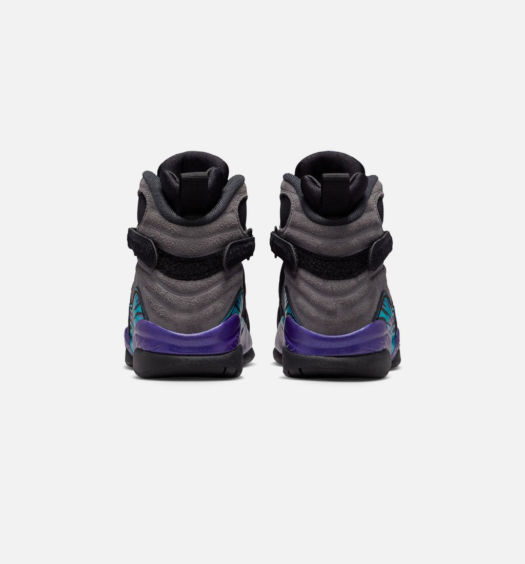 Air Jordan 8 Retro Aqua Grade School Lifestyle Shoe - Black/Multi-Color/Bright Concord/Multi-Color