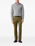 Hackett London quarter-zip elbow-patch sweater