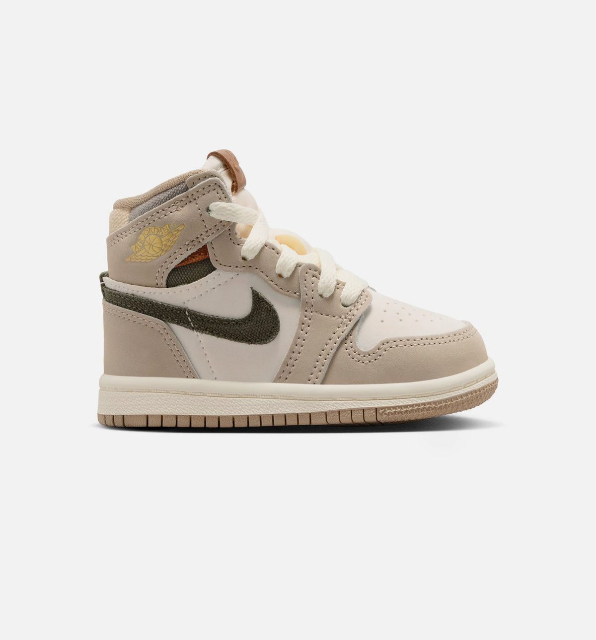 Air Jordan 1 Retro High OG Infant/Toddler Lifestyle Shoes - Khaki/Sail/Coconut Milk/Cargo Khaki