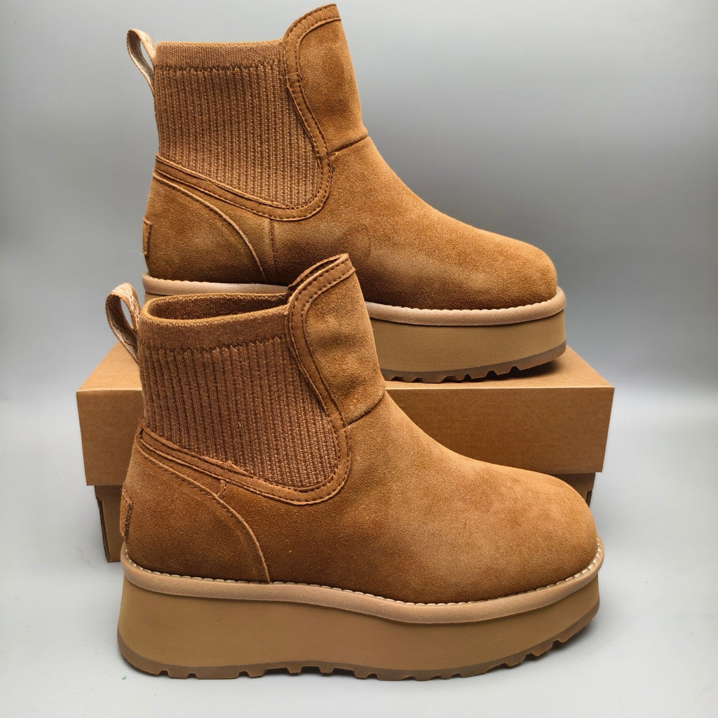 Chestnut 5cm Chunky Platform Fashion Sneakers — New Arrival | In Stock