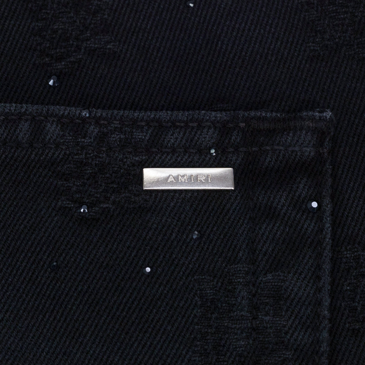 Vintage Black Crystal Burst MA Paisley Straight Jean