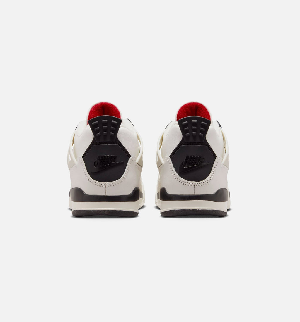 Air Jordan 4 Retro Flight Club Preschool Lifestyle Shoe – Sail/Black/University Red