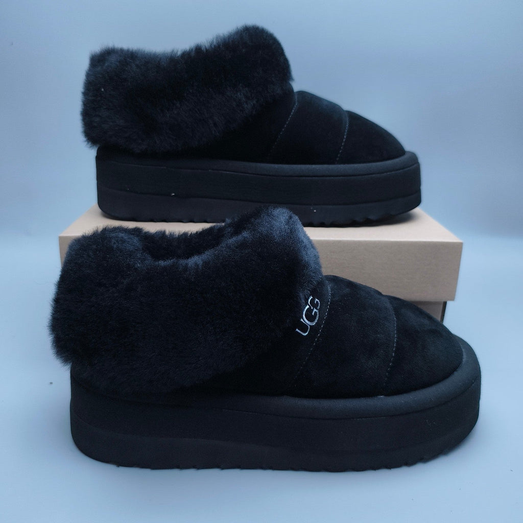 Black Platform Slip-On Casual Shoes — New Arrival | In Stock