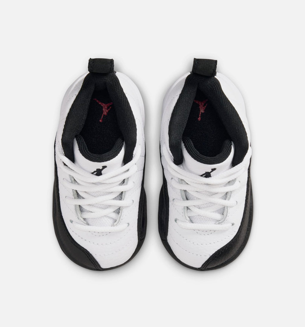 Air Jordan 12 Retro Taxi Infant/Toddler Lifestyle Shoes - White/Black/Taxi