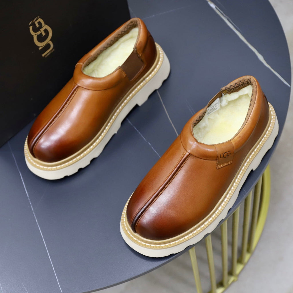 UGG Cognac Leather Slip-On Casual Shoes