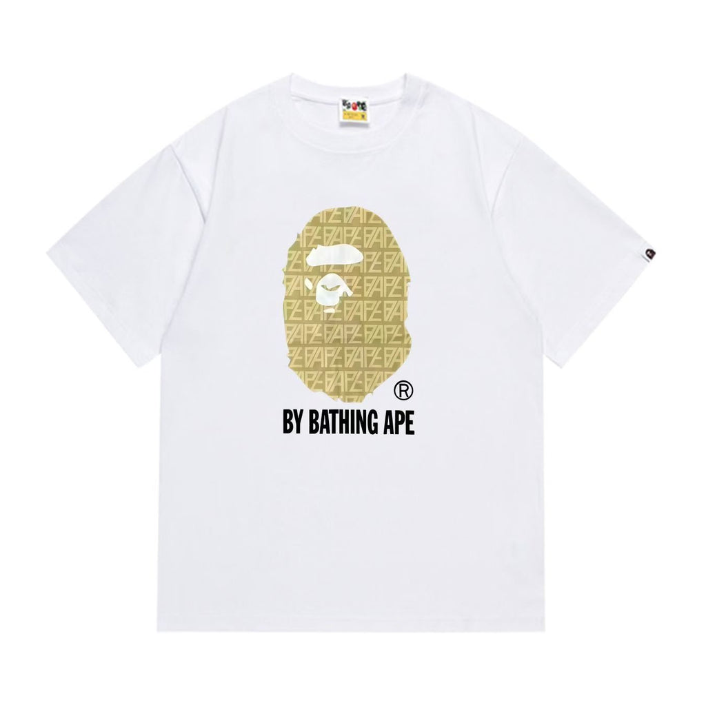 BAPE Gold Ape Head Graphic T-Shirt