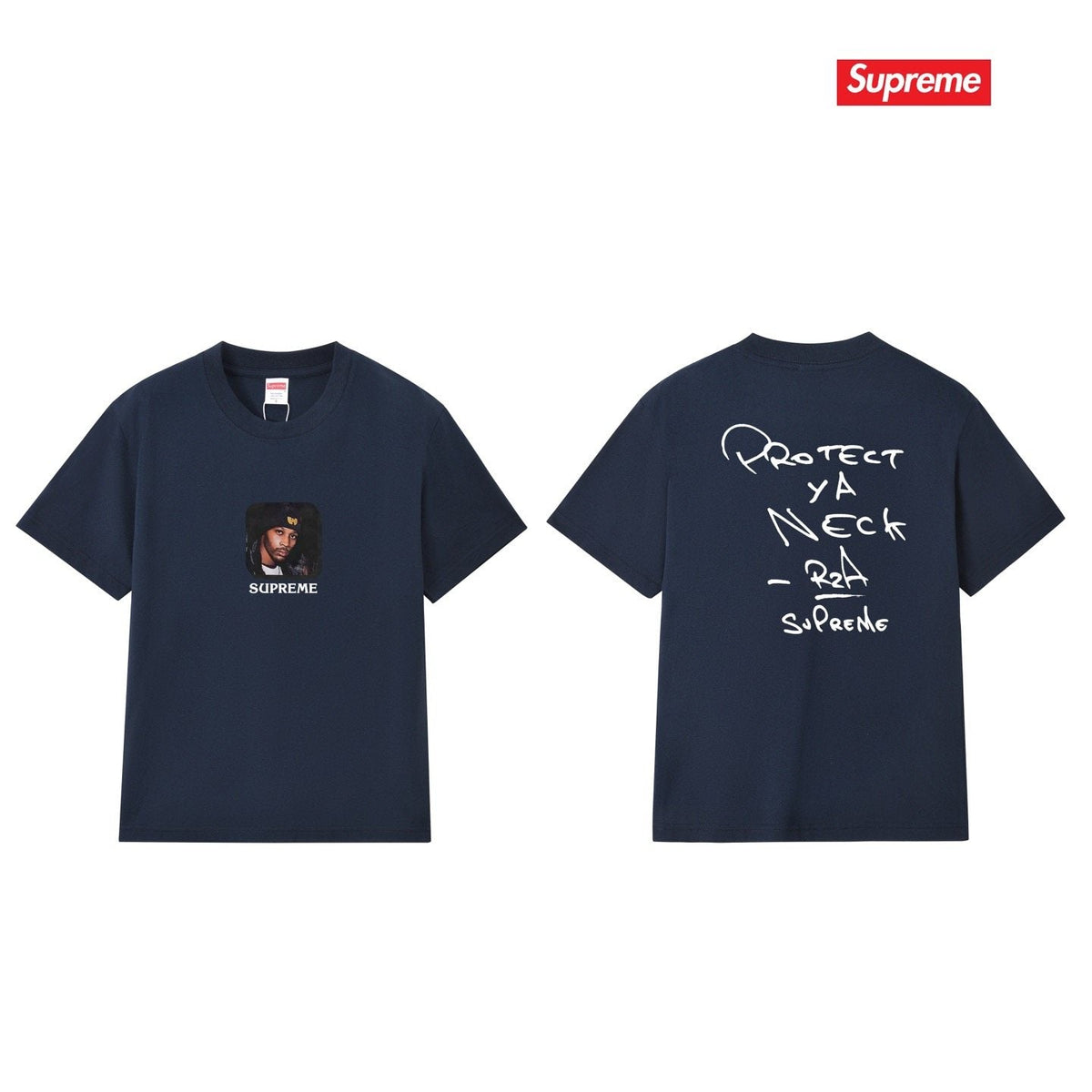 Supreme Protect Ya Neck RZA Portrait Graphic T-Shirt