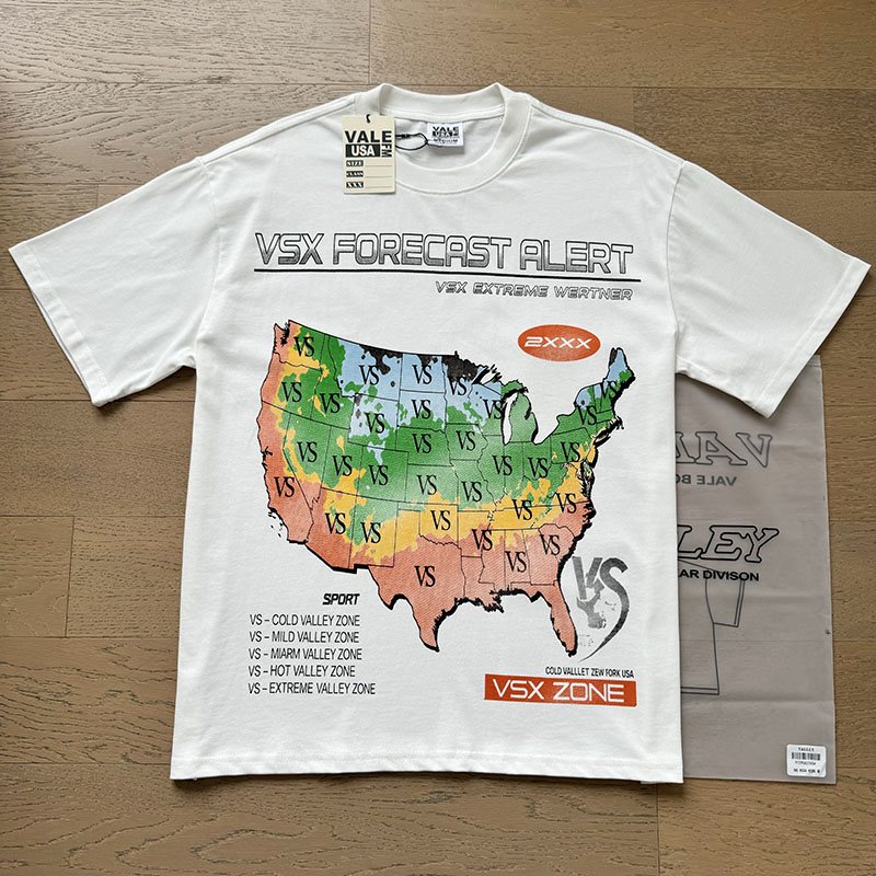 VALE USA Forecast Alert Weather Map Graphic T-Shirt