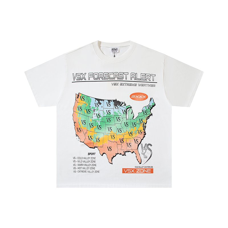 VALE USA Forecast Alert Weather Map Graphic T-Shirt
