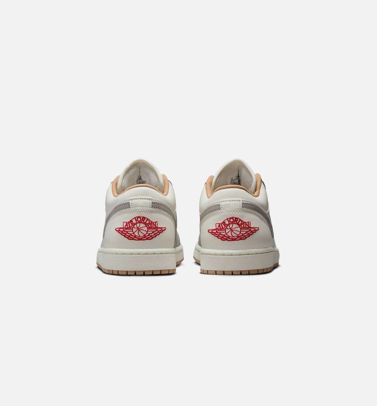 Air Jordan 1 Low Men's Lifestyle Shoe - Sail/Fire Red/College Grey/Hemp