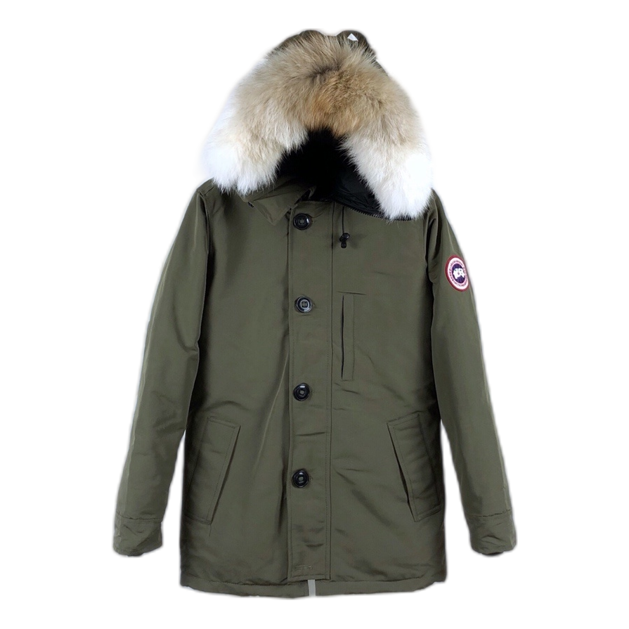 Canada Goose Chateau Fur-Trim Hooded Down Parka in Military Green