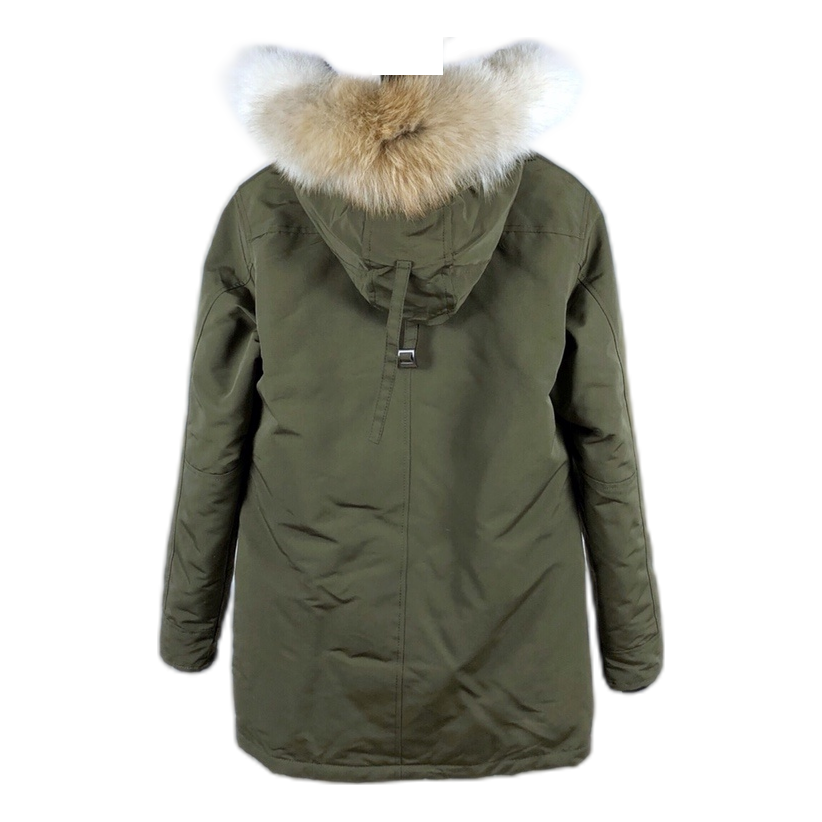 Canada Goose Chateau Fur-Trim Hooded Down Parka in Military Green