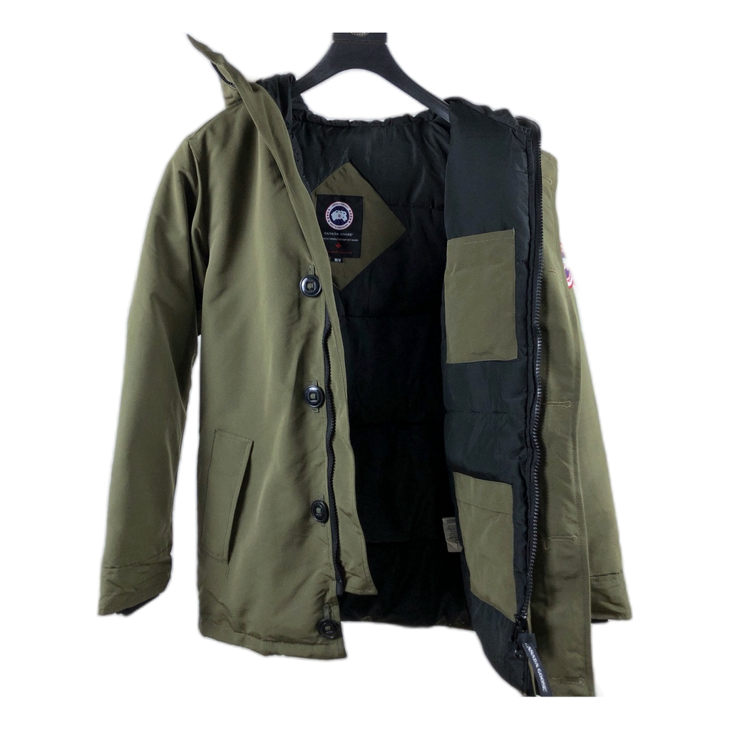 Canada Goose Chateau Fur-Trim Hooded Down Parka in Military Green