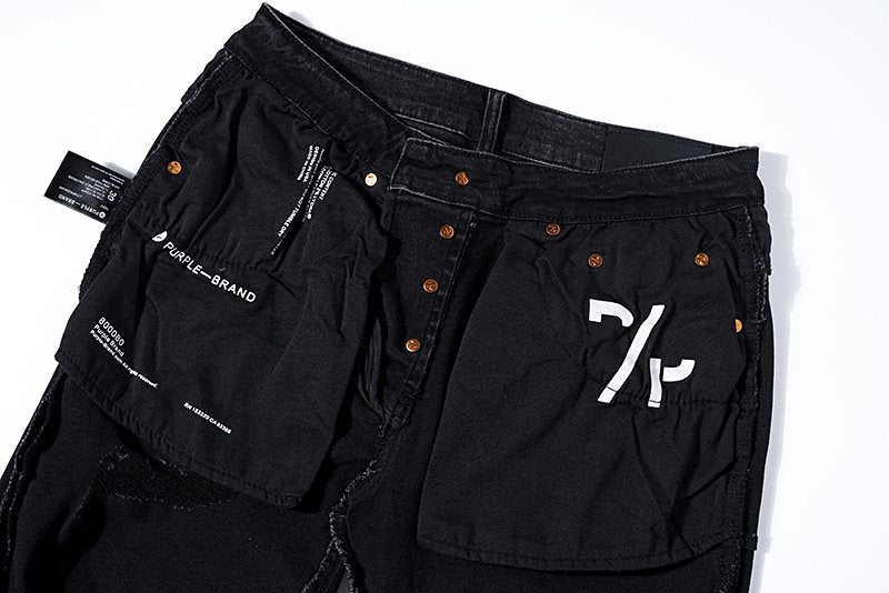 Purple Brand Paint-Splatter Distressed Jeans