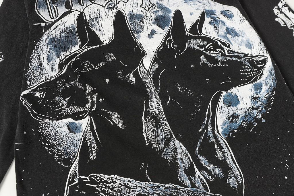 Godspeed Dog Moon Graphic Long-Sleeve T-Shirt