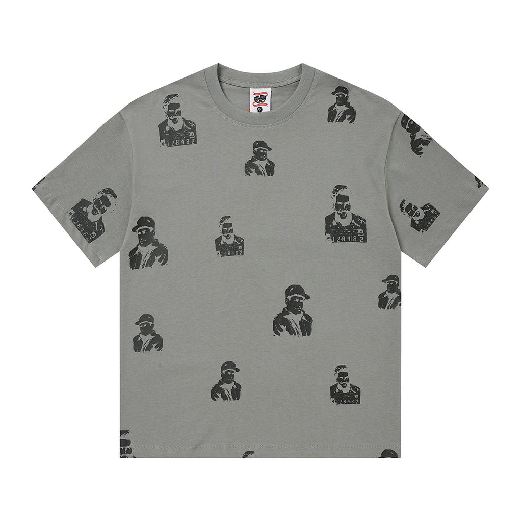 ASAALL All-Over Portrait Graphic Short-Sleeve T-Shirt