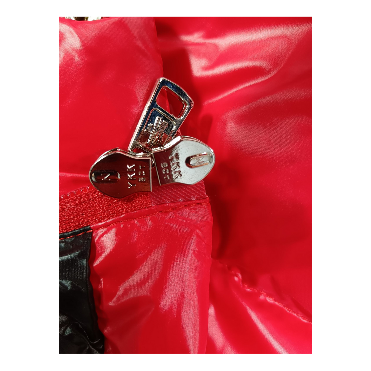 Moncler Hanoverian Glossy Red Hooded Long Down Puffer Coat