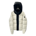 Moncler Color-Block Down Puffer Jacket with Contrast Hood