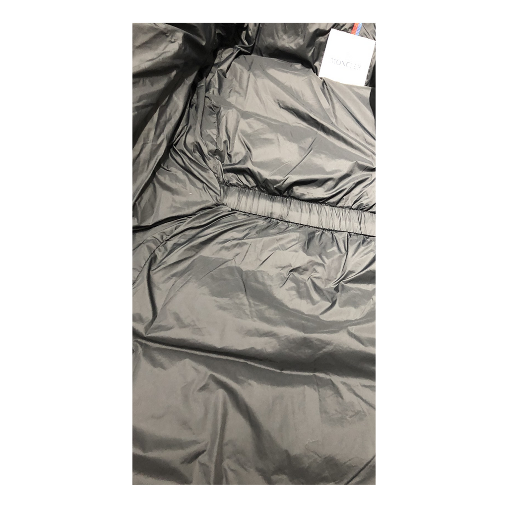 Moncler Four-Pocket Fur-Trim Hooded Long Down Coat in Black