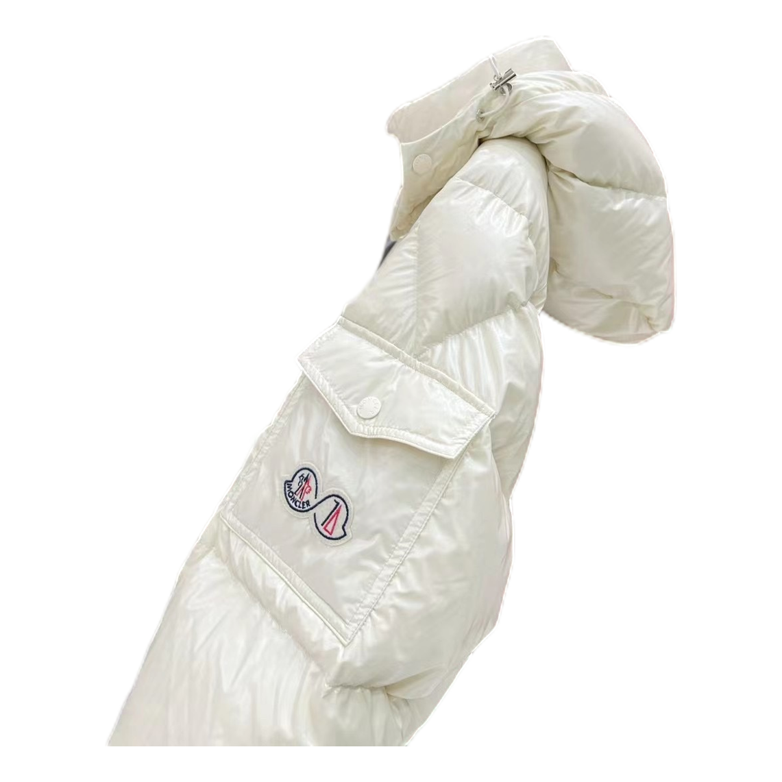 Moncler Maya 70th Anniversary Glossy Hooded Down Jacket