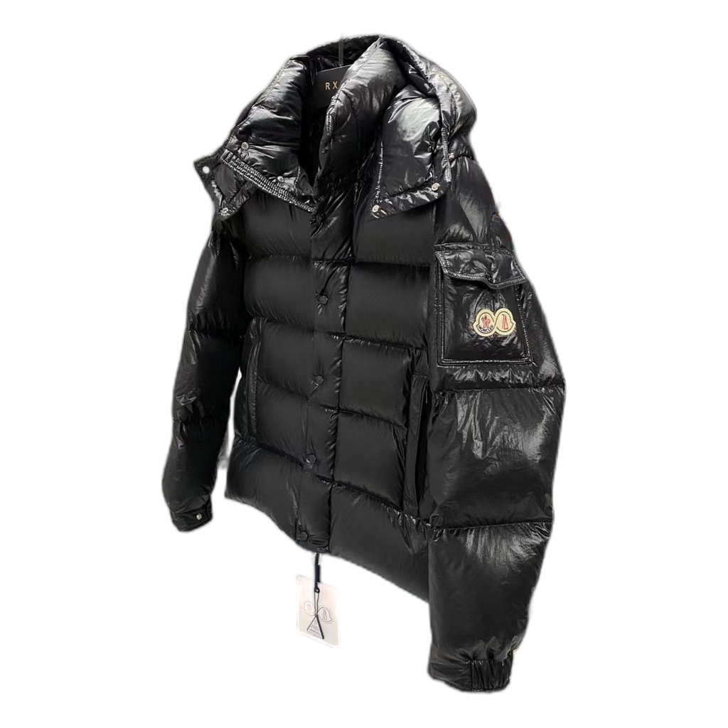 Moncler Maya 70th Anniversary Glossy Hooded Down Jacket