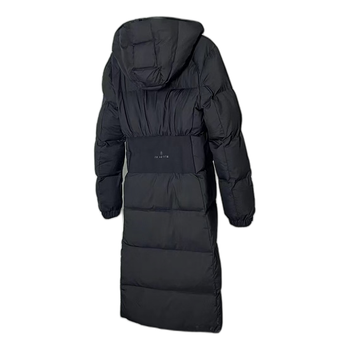 Moncler Matte Hooded Long Down Puffer Coat - Black