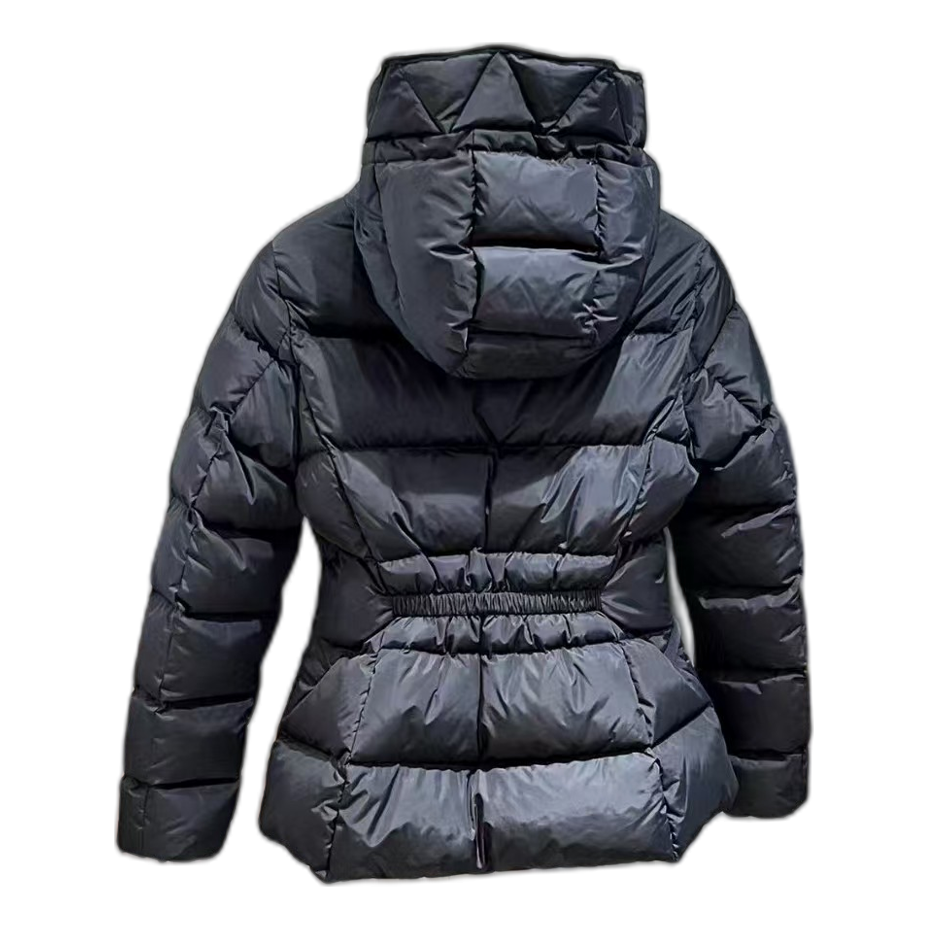 Moncler Fitted Down Puffer Jacket with Drawstring Hood