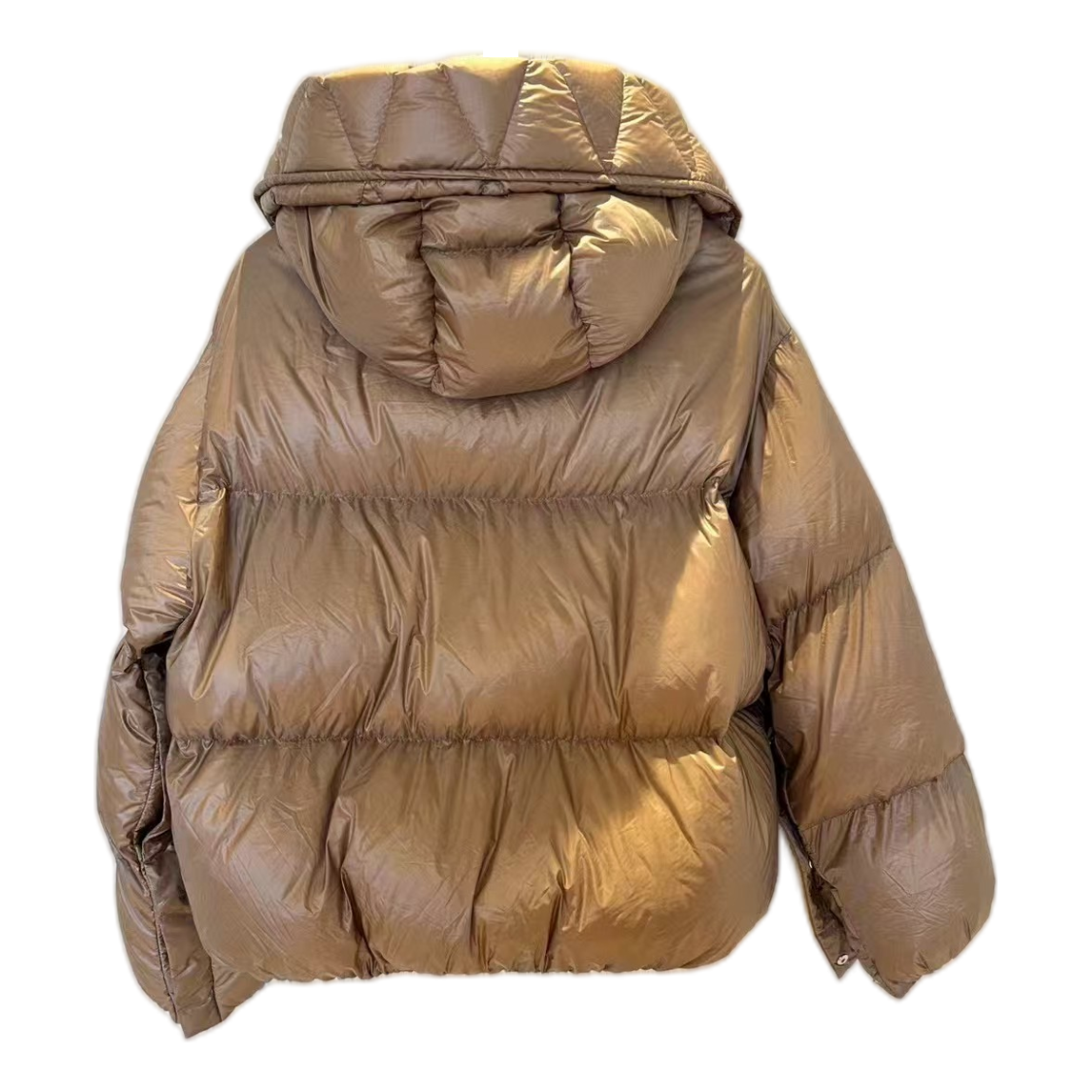 Moncler Borey Hooded Down Puffer Jacket in Bronze