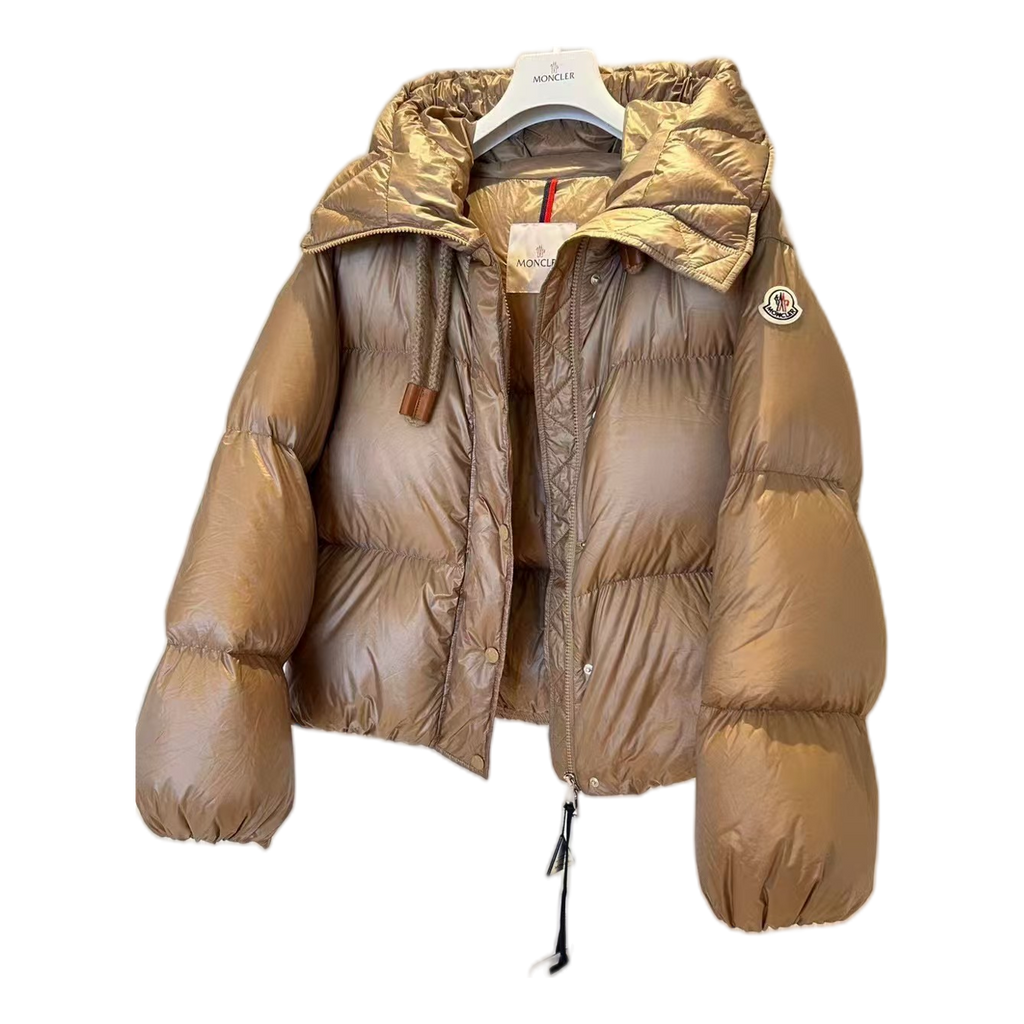 Moncler Borey Hooded Down Puffer Jacket in Bronze
