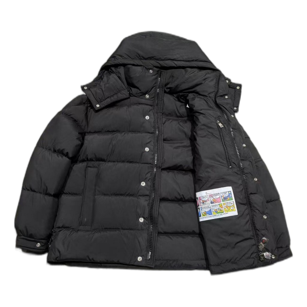 Moncler Matte Snap-Front Hooded Down Puffer Jacket