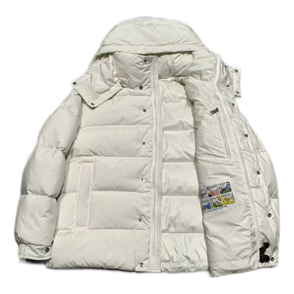 Moncler Matte Snap-Front Hooded Down Puffer Jacket