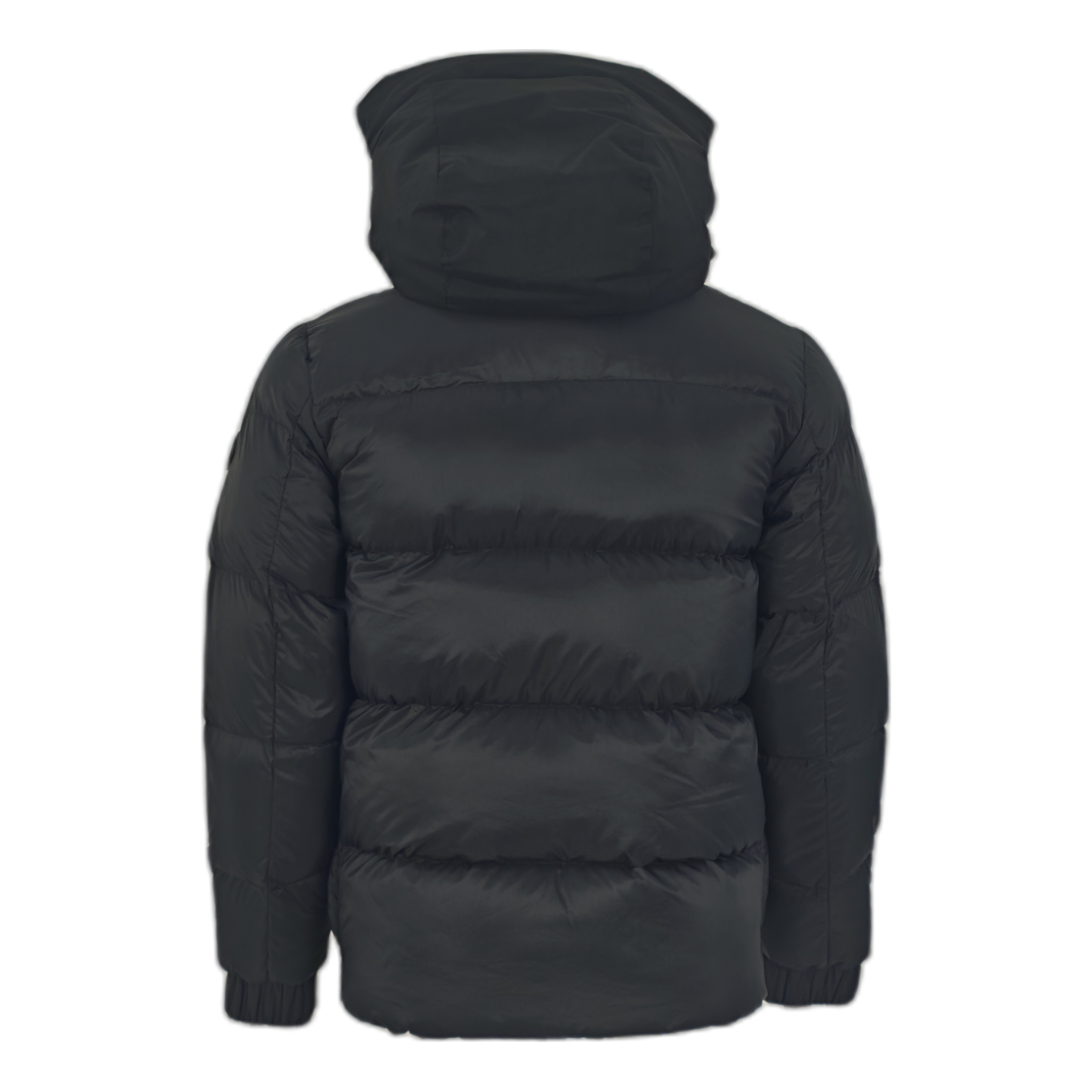 Moncler Tonal-Logo High-Collar Down Puffer Jacket – Black