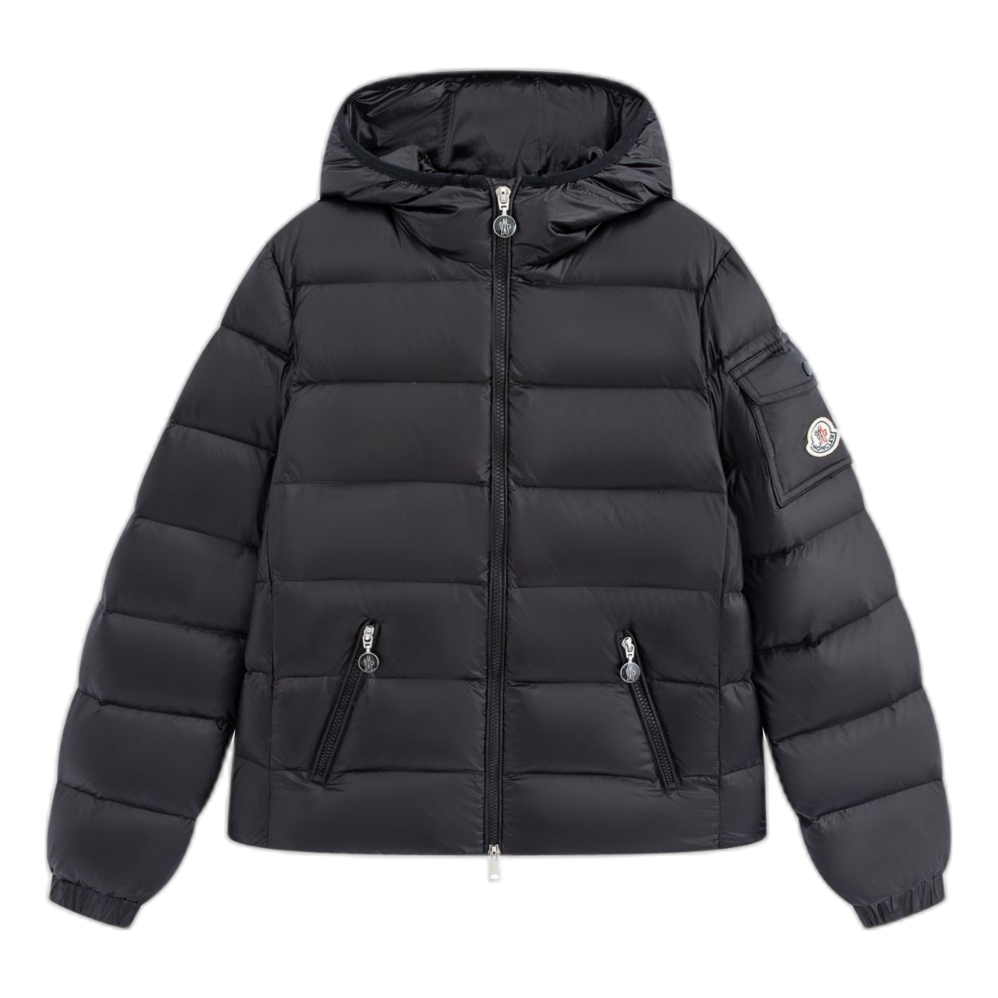 Moncler Gles Fitted Hooded Down Puffer Jacket