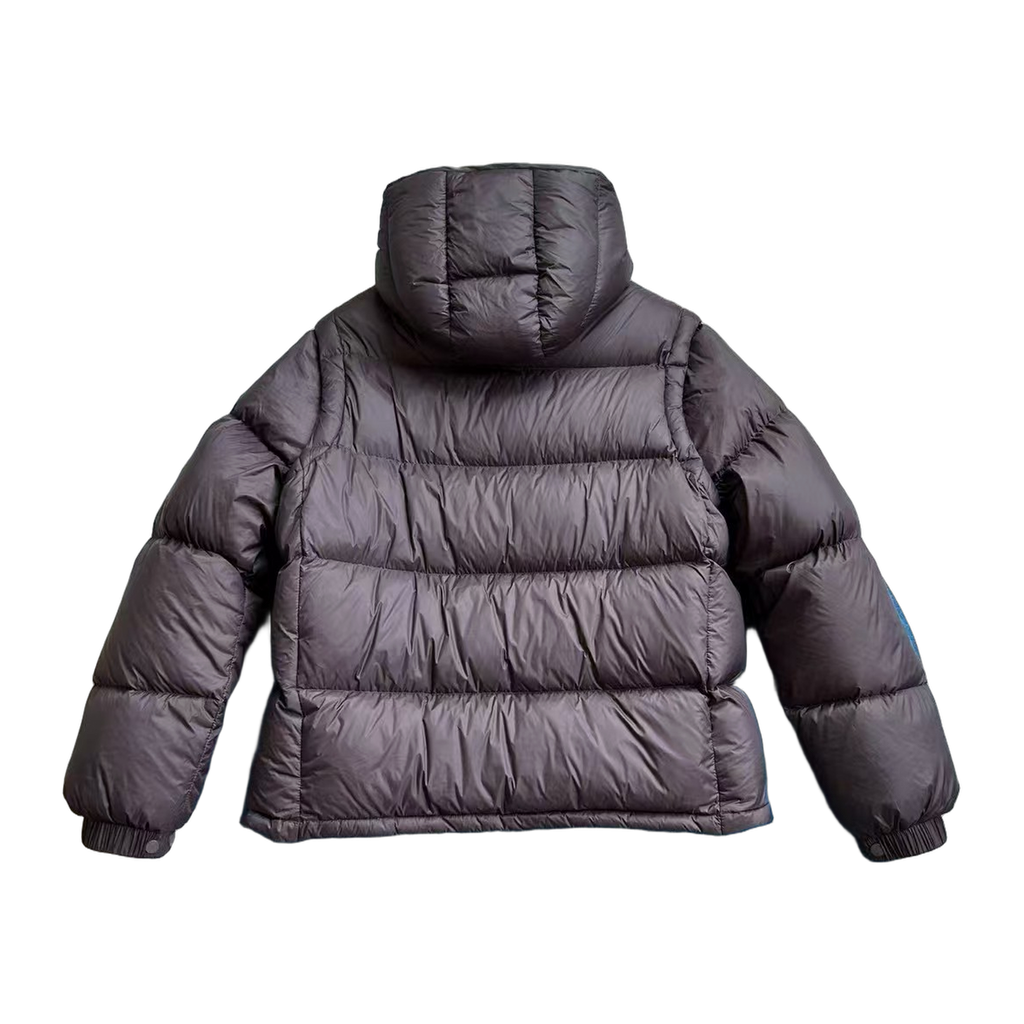 Moncler Cyclone Convertible Down Puffer Jacket in Black