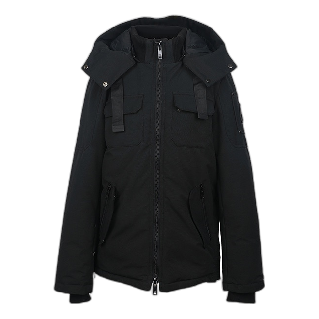 Moose Knuckles Contrast-Pocket Hooded Down Parka