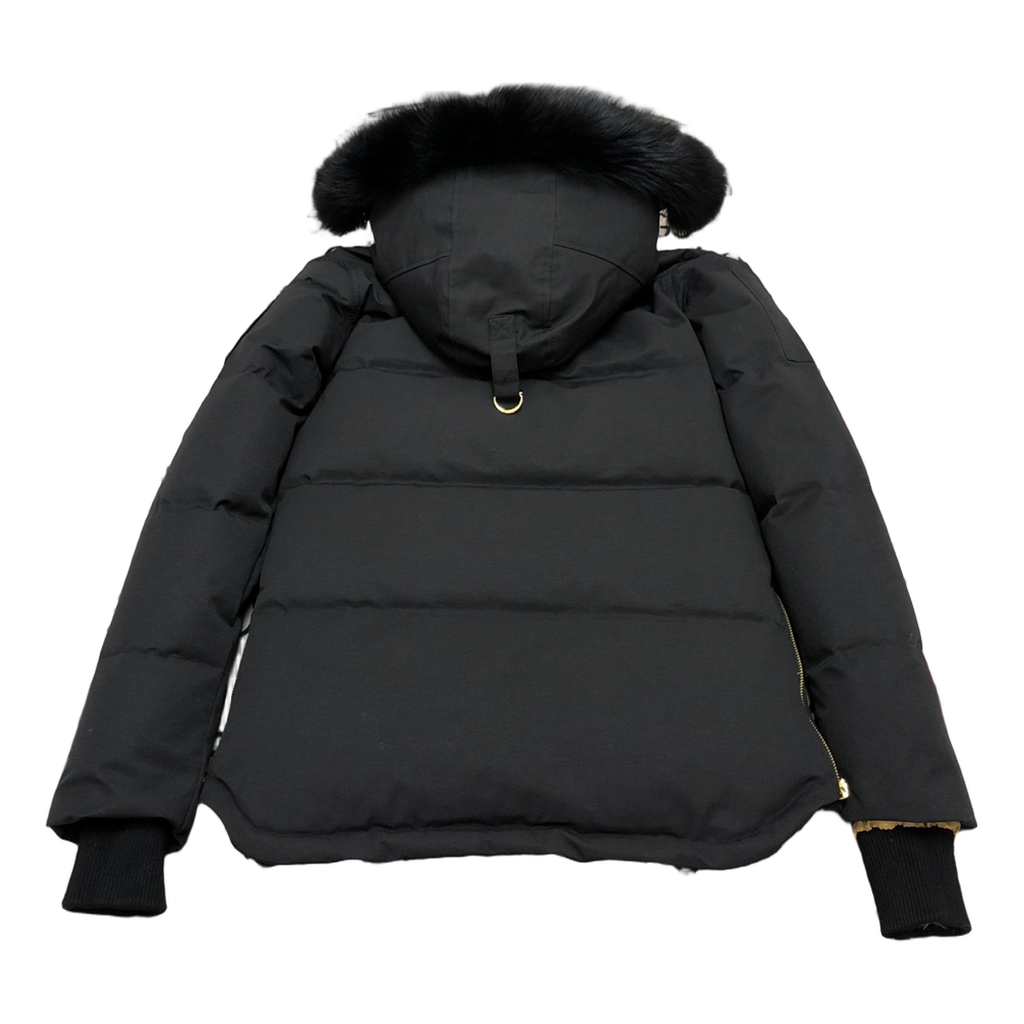 Moose Knuckles Gold 3Q Fur-Trim Hooded Down Jacket – Black