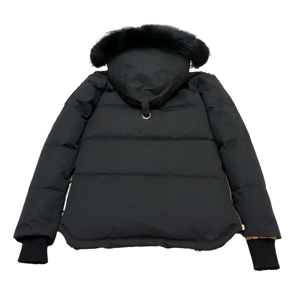 Moose Knuckles Gold 3Q Fur-Trim Hooded Down Jacket – Black
