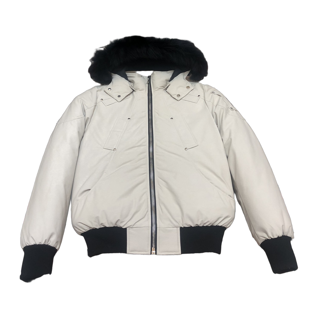 Moose Knuckles Men's Original Ballistic Shearling-Trim Down Bomber – Black