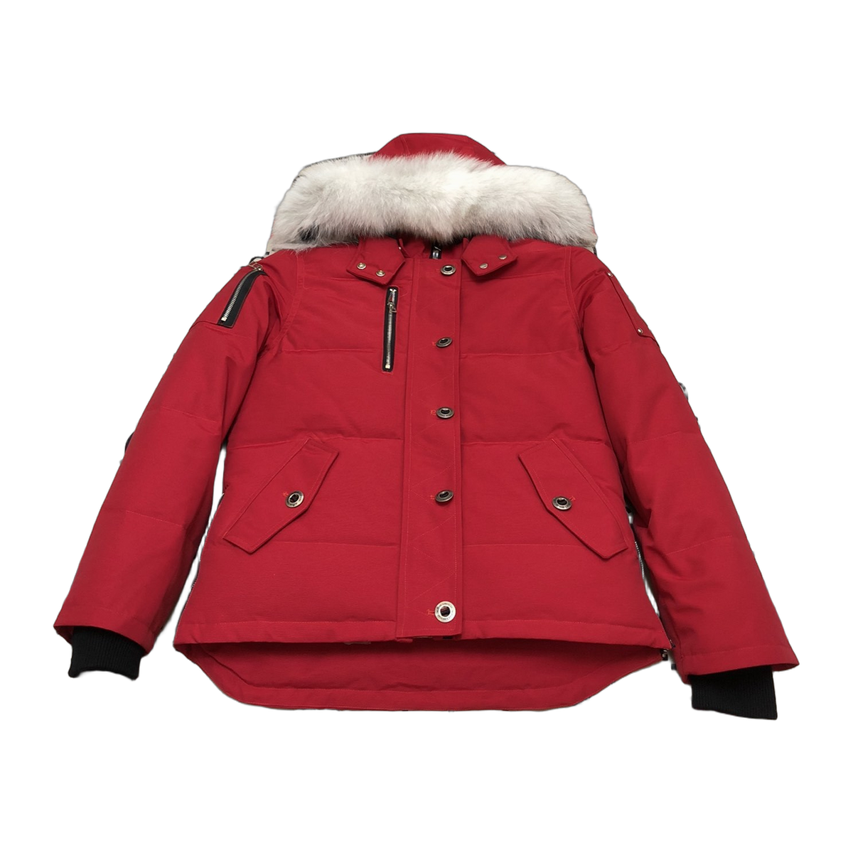 Moose Knuckles Women's Original 3Q Shearling-Trim Down Jacket – Navy