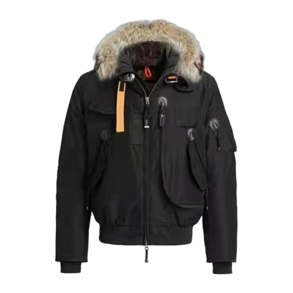 Parajumpers Gobi Fur-Trim Hooded Down Bomber Jacket