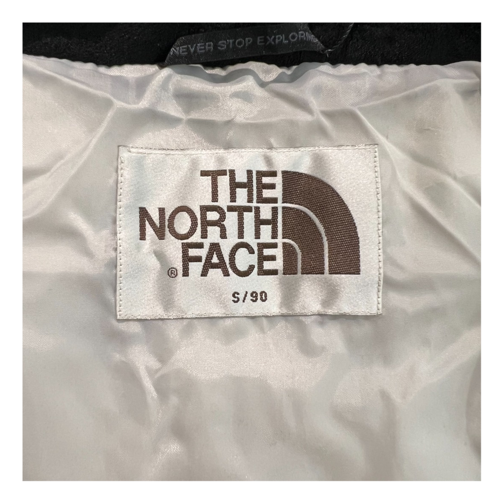 The North Face Color-Block Long Hooded Down Coat – Grey