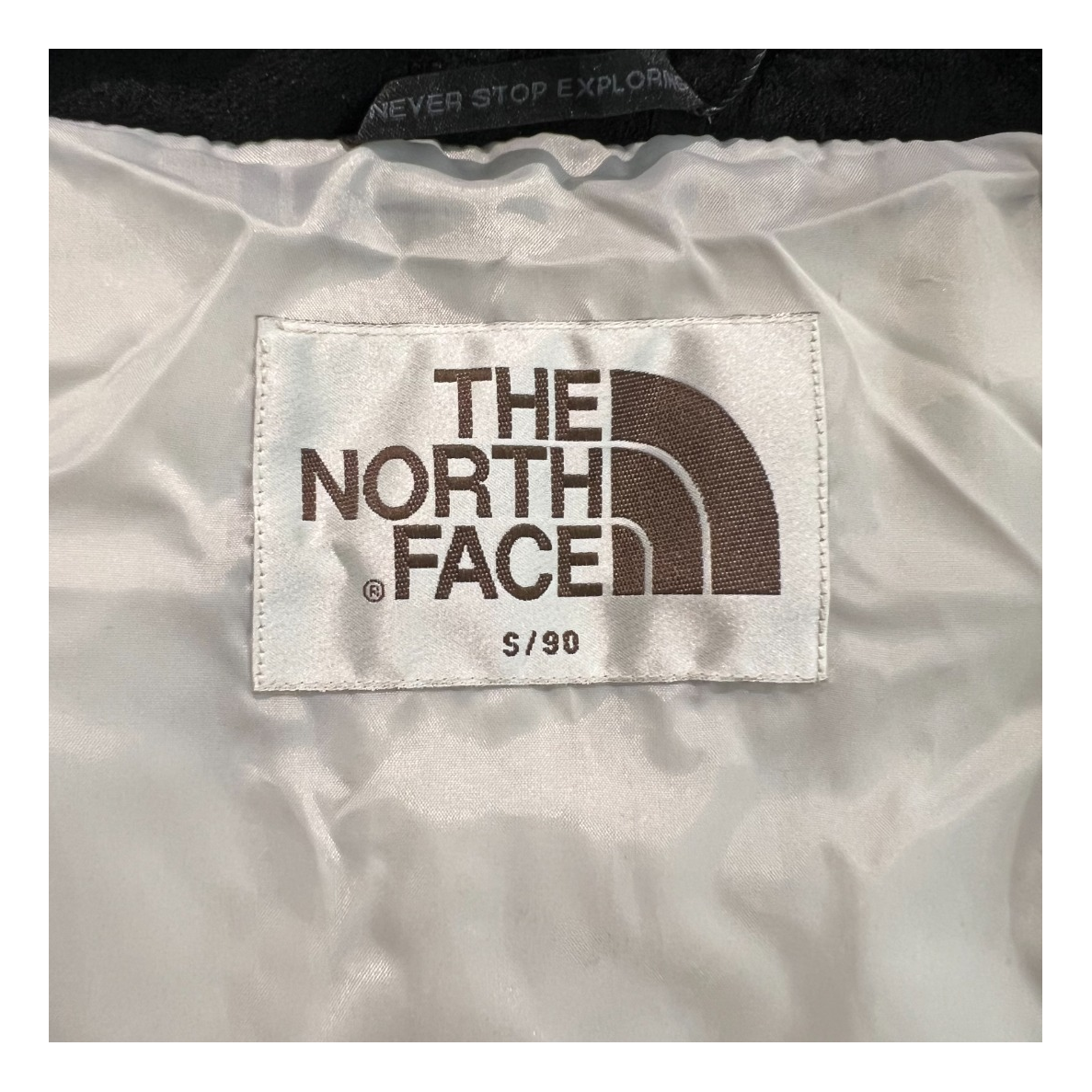 The North Face Color-Block Long Hooded Down Coat – Grey
