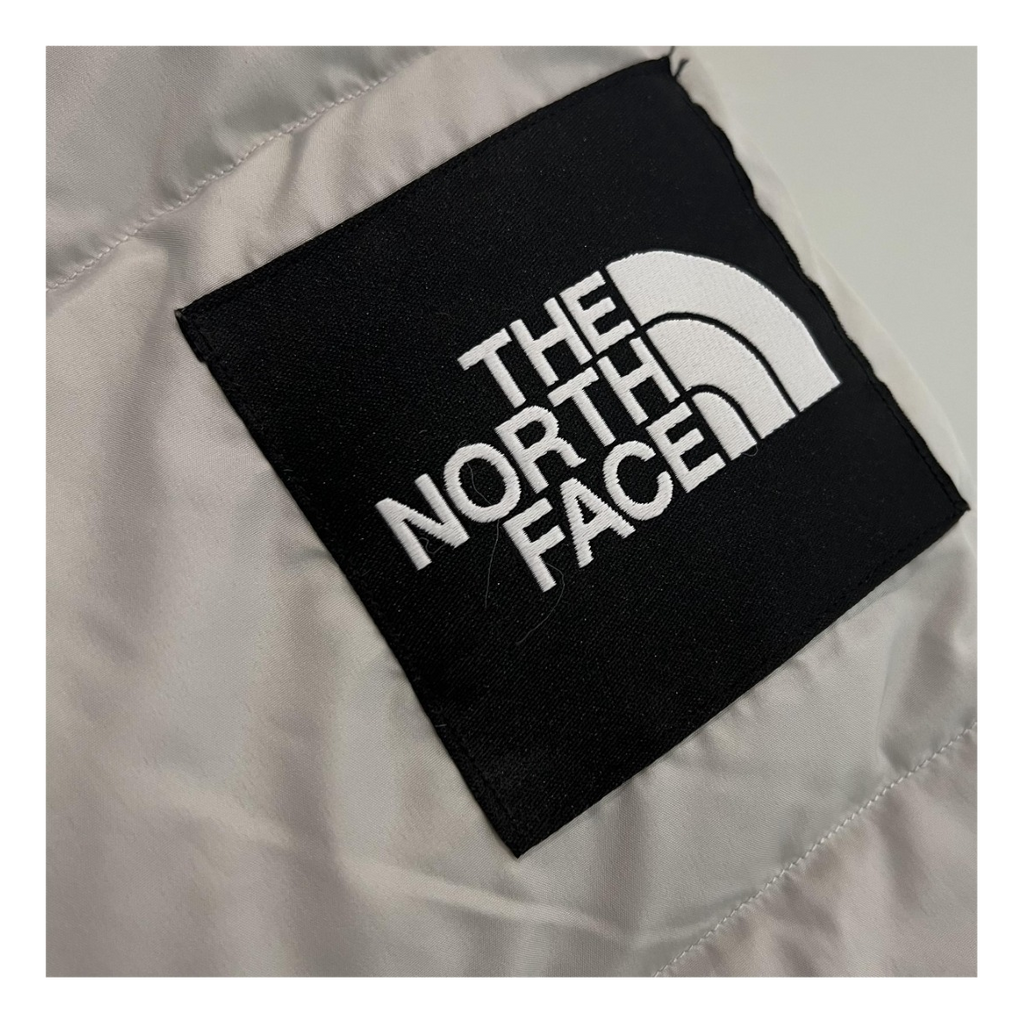 The North Face Color-Block Long Hooded Down Coat – Grey