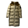 The North Face Color-Block Long Hooded Down Coat – Tan